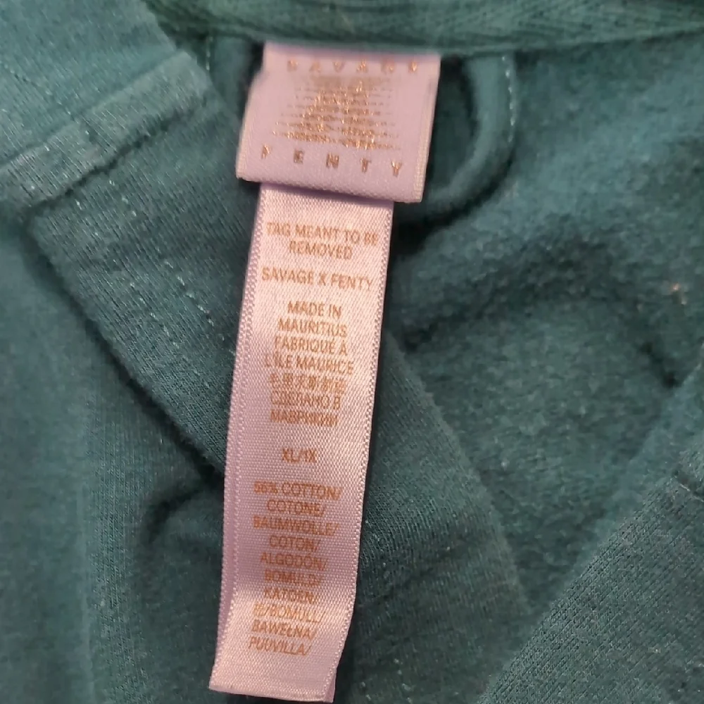 Savage X Fenty | Forest Green Cotton Hooded Robe Size XL - Picture 3 of 12